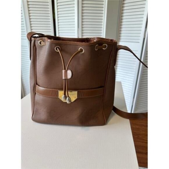 Designer Nina Ricci Bucket Bag, Full Leather, Milk Chocalate Brown Color - Picture 5 of 9